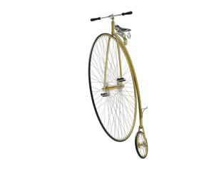 Retro bike isolated on transparent background. 3d rendering - illustration © Elscar Studios