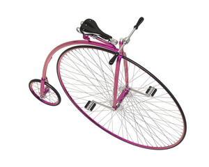 Retro bike isolated on transparent background. 3d rendering - illustration © Elscar Studios