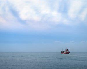 Fototapeta premium Parcel tanker at sea