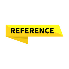 Reference In Yellow Ribbon Rectangle Shape For Information Education Announcement Suggestion Knowledge
