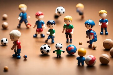 group of soccer players with ball