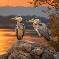 great blue heron ardea cinerea