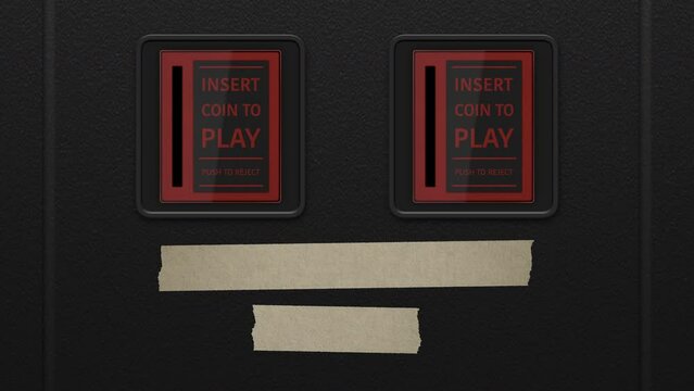 Retro Arcade Machine Insert Coin Slots Loop