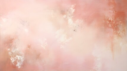 Obraz premium Blush Splattered Paint on Canvas. Creative Presentation Background