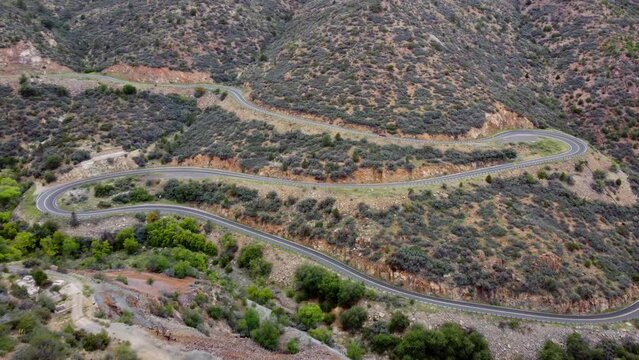 Switchback Highway Section of 89A near Jerome, Arizona