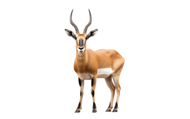 Serene Antelope Portrait On Transparent Background