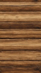 Fototapeta premium Brown wooden background, folded without seams, old brown boards. Generative ai