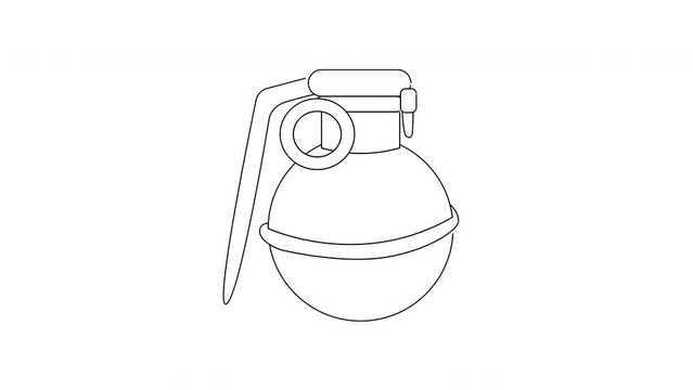 animated video sketch of the grenade bomb icon