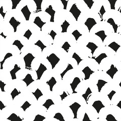 Abstract hand drawn grid ink seamless pattern.