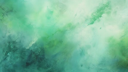 Fototapeta na wymiar Emerald Splattered Paint on Canvas. Creative Presentation Background