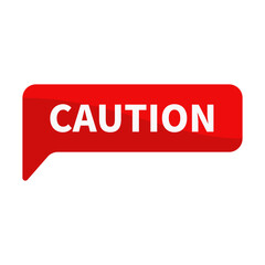 Caution In Red Rectangle Shape For Warning Information Announcement Business Marketing Social Media

