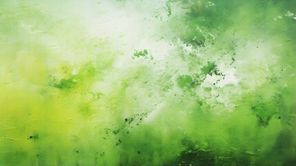 Light Green Splattered Paint on Canvas. Creative Presentation Background