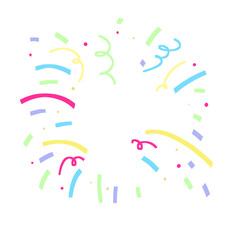 Party popper confetti for celebration