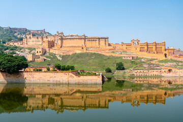 Fototapeta na wymiar views of amber fort in jaipur, india