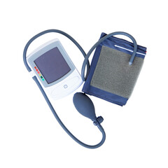 Blood pressure monitor isolated on white background. Clipping path included.
