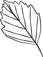 Illustrated Leaf Clip Art Element