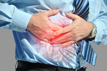 man touching stomach painful suffering from stomachache causes of gastric ulcer Healthcare, stomach pain and belly pain