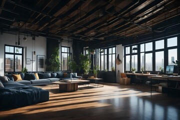 stylish designed loft space.