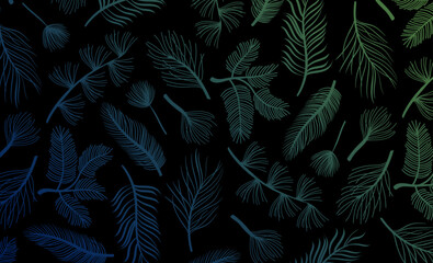 background of flora and palm leaves