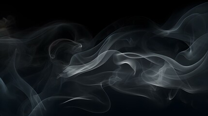 Fototapeta premium Anthracite Stylized Smoke Wisps. Abstract Background