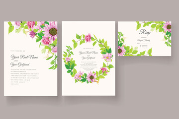 spring and summer floral card design