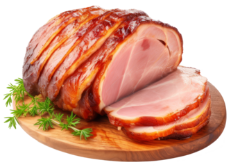 ham isolated on white background