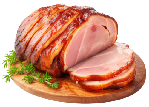 ham isolated on white background
