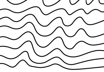 "Curling Curves: Abstract Artwork with Elegant Black and White Lines. Mesmerizing blend of intricate curls and curves, showcasing the beauty of monochromatic contrast. Perfect for modern designs.