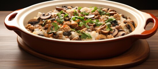 Chaoshan seafood porridge - a Chinese casserole.