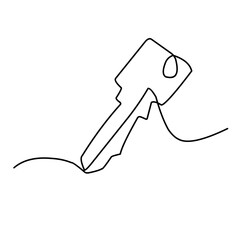 key continuous line art