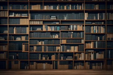 modern bookshelf with book.