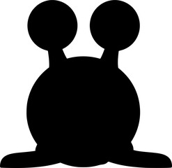 Vector silhouette of Alien on white background
