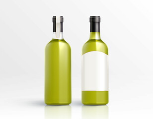 Realistic oilve oil mockup