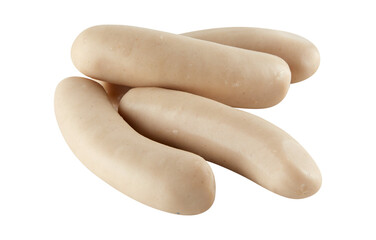 fresh sausage cut out isolated transparent background