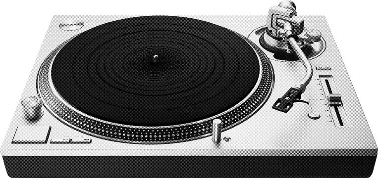 Retro halftone turntable