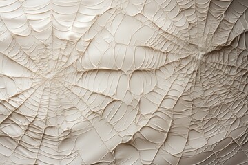 Obraz premium cobweb macro on light background. ai generated