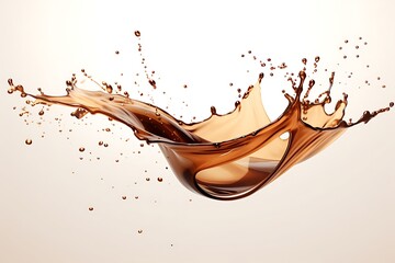 splash of chocolate on a white background. 3d rendering, 3d illustration.