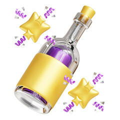 bottle 3d icon illustration