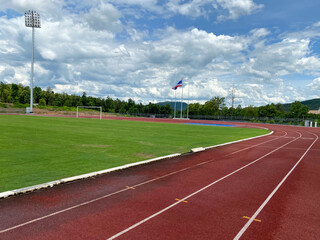 football field with lines