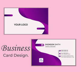 modern business card design . double sided business card design template .