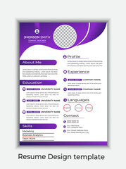 Clean Modern Resume and Cover Letter Layout Vector Template for Business Job Applications, Minimalist resume cv template, Resume design template, cv design, multipurpose resume design minimal Design