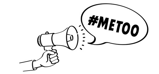 Slogan #metoo. MeToo as a new movement, against sexual misconduct. Awareness campaign against sexual abuse, sexual harassment and rape culture