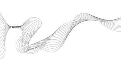 Abstract grey, white wavy smooth element swoosh speed wave modern stream curve and technology lines on transparent background.