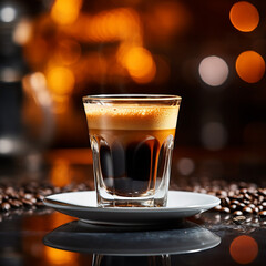 Elegant, classic and strong espresso gourmet coffee