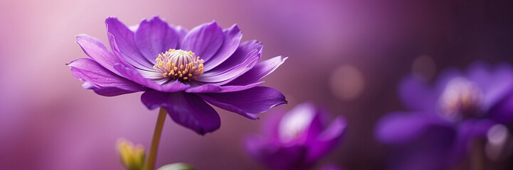 A flower on a light blurred background. Close-up. Soft focus. Nature. Background image. Generative...