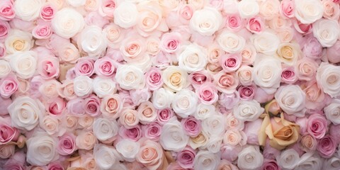 Roses stock photo close up pink, white rose flowers stock photo, in the style of pastel palette, 