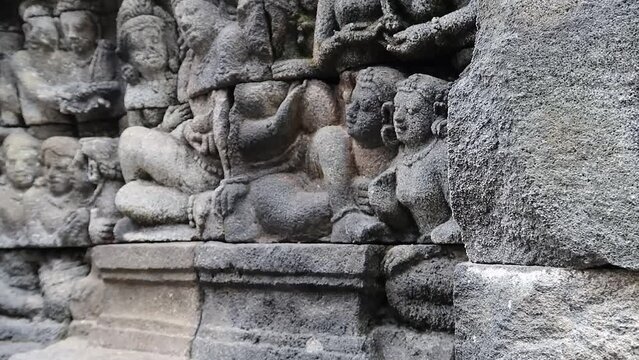 Beautiful old ancient temple building architecture statues from past civilization