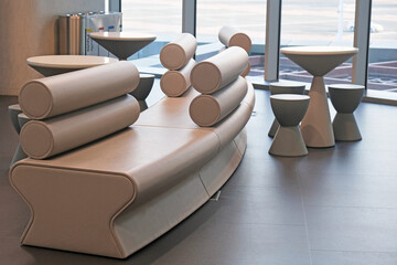elegant soft beige furniture in the office