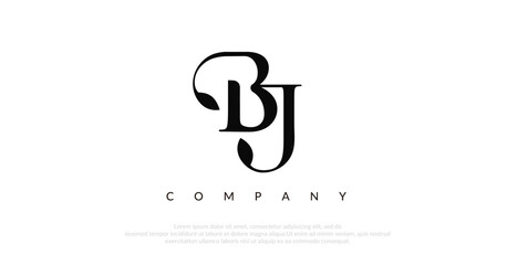 Initial BJ Logo Design Vector 