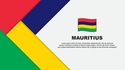 Mauritius Flag Abstract Background Design Template. Mauritius Independence Day Banner Cartoon Vector Illustration. Mauritius Illustration
